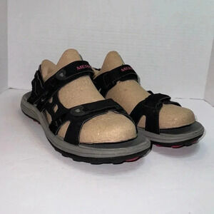 BQ30 Merrell Cedrus Convertible Hiking Sport Sandals Black Rose Red